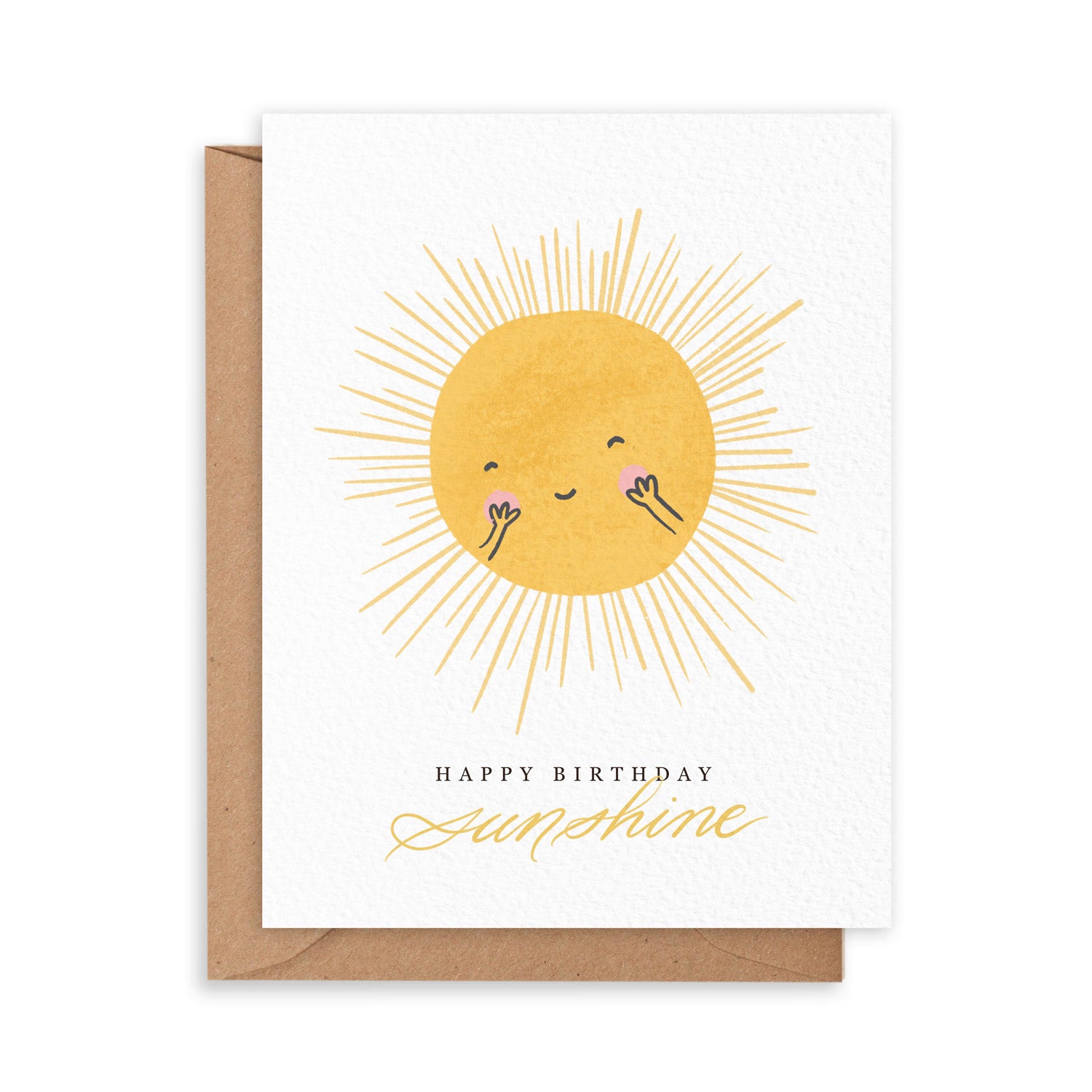 Happy Birthday Sunshine card with a happy sun