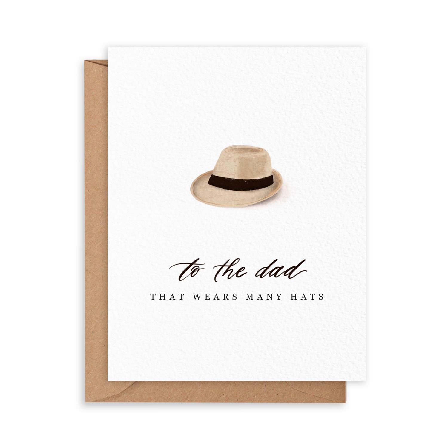 Father's Day card with greeting Dad that wears many hats