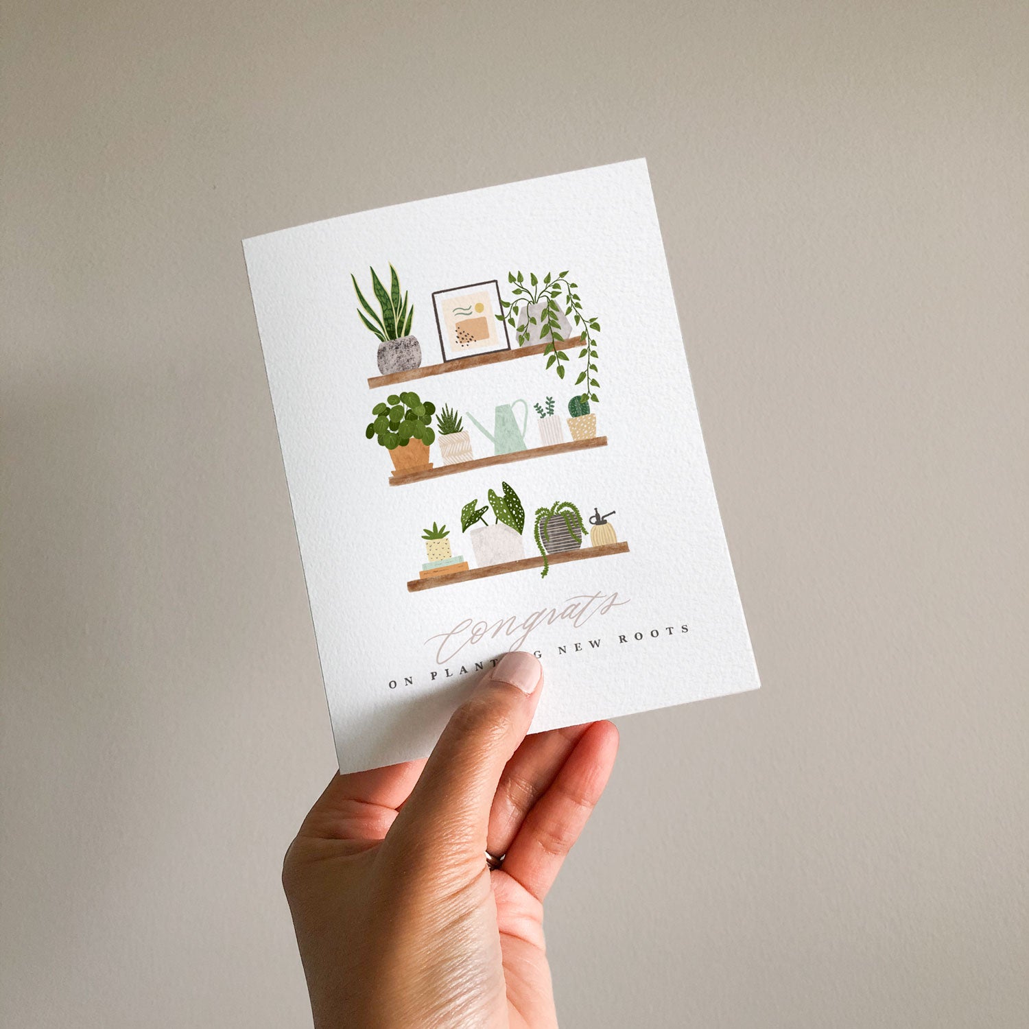 Planting New Roots Housewarming Plant Card – Papelu Studio